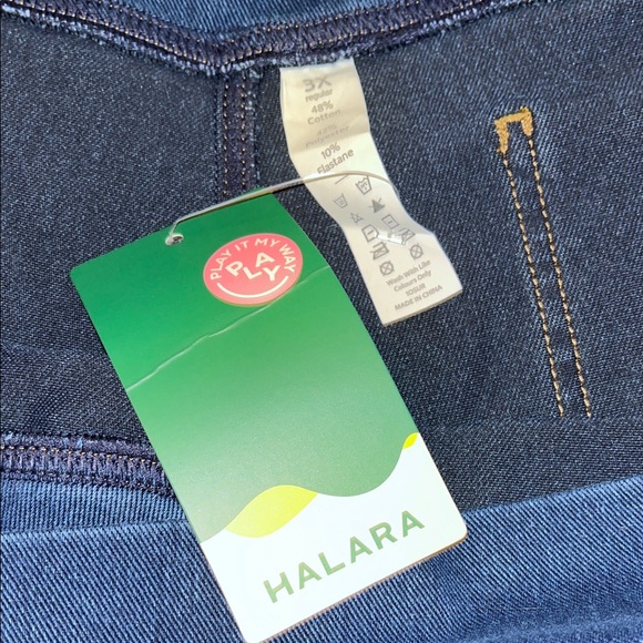 HALARA Women's Dark Blue Flare Jeans - Picture 3 of 4